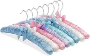 Whitmor Pastel Satin Padded Hangers, S/8