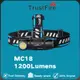 Trustfire MC18 LED 頭燈 1200lm 18650 磁性可充電頭燈手電筒,帶電源指示燈磁尾,用於釣魚