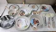 new Soday Pots and Pans Set Non Stick 12 Pcs Kitchen Cookware Sets White/Granite