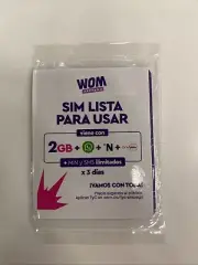 Wom 4G LTE Colombia Travel Sim Card Chip Pre Paid