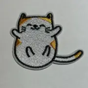 Orange And White Cat Patch Cute Kitty Embroidered Iron On Sew On