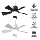 1/2PCS Ceiling Fan E27 Socket Fan 30W with Dimmable LED Light Remote Controller