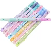 jojofuny 8Pcs Double Ended Colorful Highlighter Pens Smooth Writing Study Markers for School and Office Easy to Use Reading and Note Taking Highlighters