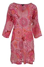 Wheel Barrow Print Kaftan--EAS-NKCP100-W