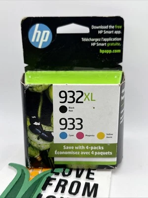 HP 932xl Black 933 Color ink combo cartridge New Sealed EXP March 2025