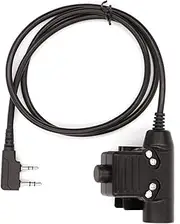 [WODASEN] Tactical U94 PTT Push to Talk with 2 Pin Compatible with Kenwood Walkie Talkie Headset Compatible with Baofeng Two Way Radios