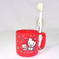 在飛比找Yahoo!奇摩拍賣優惠-Hello Kitty 牙刷 水杯 漱口杯 180ml 日本