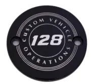 Custom Engraving - M8 Timer Cover 128 Cvo Black - 128-09-63BG