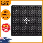 Square Shower Mat Non Slip Anti Mould - 53 x 53cm/21 x 21inch Anti Slip Black Sh