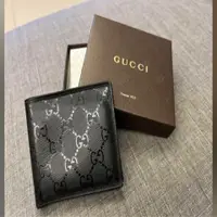 在飛比找PopChill優惠-[二手] Gucci 古馳 男 短夾 皮夾 黑