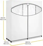 2 NEW Whitmor Closet Systems Extra-Wide Portable Clothes Storage Closet Wardrobe