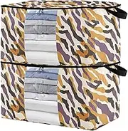 sanluoli 60L 2 Pack Under Bed Storage with Reinforced Handles, clear window Closet Storage