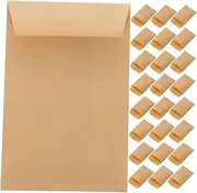 KICHOUSE 50pcs Kraft Paper Seed Packets Self Seal Envelopes Padded Mailers Mini Packing Envelopes for Home Gardeners