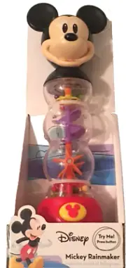 Disney Mickey Mouse Rainmaker Toy Light Up Rain Sounds Rattle Toy Ages 18M+ NEW