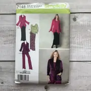 Simplicity 2148 Sewing Pattern Jacket Sweater Top Pants & Skirt Misses Sizes 16-