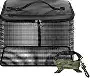 Fishing Net | Floating Casting Basket | 36x28.5x27.5cm Saltwater Netting Gear, Portable & Multifunctional Angling Box for Saltwater & Freshwater Use (PVC Mesh Fabric)
