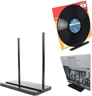 Tabletop Record Holder, Vinyl Record Stand Display, Display Your Single and LP in This Tabletop Vinyl Stand (Black)
