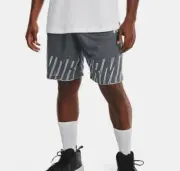 Mens Under Armour Baseline Speed Shorts Gray White Size Medium NEW NWT Graphic