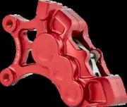 AN 6-Piston Fr Left Brake Caliper 14in Red Dyna Super Glide Custom 06-14