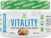 Vitality - Super Concentrated Red Spinach | Nitric Oxide for Daily Blood Pressure Support & Circulation | Hearth Healthy Red Spinach Powder