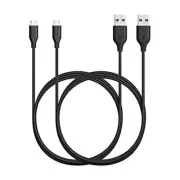 Anker PowerLine Micro USB cable 1.8m black Set of 2 fast charging F/S w/Track#