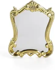 Odoria 1/12 Scale Dolls House Miniature Wall Mirror Dollhouse Accessories, Gold