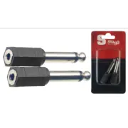 Stagg 2 x Female Stereo Jack/Male Mono Phone-Plug Adaptor