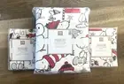 Pottery Barn Teen Peanuts Flannel FULL QUEEN duvet 2 shams Charlie Brown SNOOPY