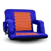 Double Heated Stadium Seats for Bleachers with Back Support and 2 Hooks –3