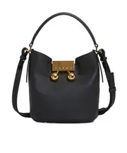 Trunkaroo pebbled-leather bucket bag One size black