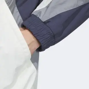【adidas 愛迪達】Word WOV JKT 男女 立領 外套 風衣 運動 訓練 休閒 慢跑 寬鬆 白 灰藍(IT4361)