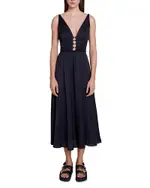 Maje Ryalana Plunge Neck Dress