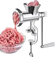 Meat Grinders for Home Use - Manual Heavy Duty Meat Grinder Aluminum Alloy Sausage Stuffer - Table Mount Grinding Machine Large Hand Crank Meat Mincer for Garlic