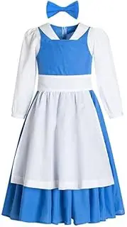Ruikajia Belle Provincial Village Costume Blue Belle dress Princess Belle Dress Beauty Beast costume