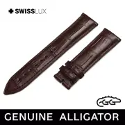 GENUINE Alligator Crocodile Dark Brown Leather Watch Strap Band Strap Bracelet