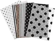FOMIYES 80 Sheets Sydney Paper Black and White Plaid Wrapping Paper Bouquet Lined Paper Copy Paper Star Stripes Pattern Tissue Paper
