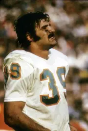 Running back Larry Csonka Miami Dolphins watches the action - 1973 Old Photo 20