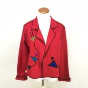 Beppa Wool Jacket Women’s Sz Small Wearable Art Draped Open Light Weight NWT