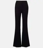 [Veronica Beard] Veronica Beard Komi high-rise linen-blend flared pants AU 2 black