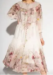 Zimmerman Zimmermann Dancer Billow Long-Sleeved (Midi)Dress