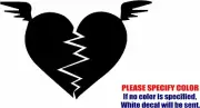 Flying Broken Heart #05 Graphic Die Cut decal sticker Car Truck Boat Window 7"