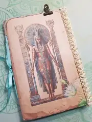 Junk Journal Booklet "EGYPTIAN WONDERS" HANDMADE Cards, Pockets, Ephemera