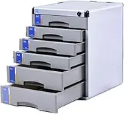 Desktop File Cabinet 6-Layer, Aluminum Alloy Multi-Layer Storage Box Drawer Can Be Locked, Used for A4 Paper, Magazines, Paperwork and Documents (Size : 30×36×30.5cm)