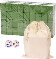 Mahjong Sets - Chinese Majong Set | Travel Chinese Traditional Board Game with Large Storage Bag | Mahjong Tile Set Portable Table Game | Chinese Mahjong Game Set | Mahjong Tiles Set