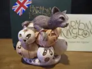 Harmony Kingdom FelineFest Cat Atop an Octet of Jack-o’-Lanterns UK Made SGN