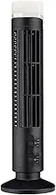 Generic LED Tower Fan Bladeless Cooling Fan 2 Gear Speed Mini Vertical Conditioner Portable USB Bladeless Fan for Living Room Bedroom