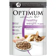 OPTIMUM Healthy Weight Adult Chicken Chunks In Jelly Wet Cat Food 15x85g