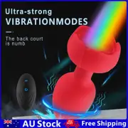LED Light Flash Anal Vibrator Rose Butt Plug Prostate Massager Remote Sex Toys