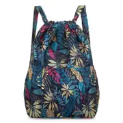 Women's Versatile Nylon Drawstring Backpack, Large Capacity Changing Bag, Lightweight Travel Backpack