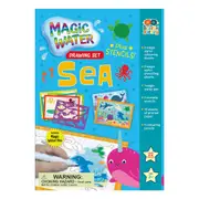 22pc Buddy & Barney Water Magic Fun Kids Drawing Set w/ Stencils Sea 3y+